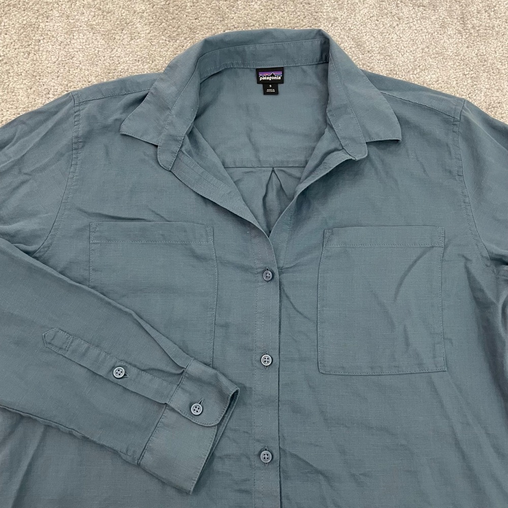 Patagonia Lightweight AC Button Down Shirt Womens Small Organic Cotton Hemp